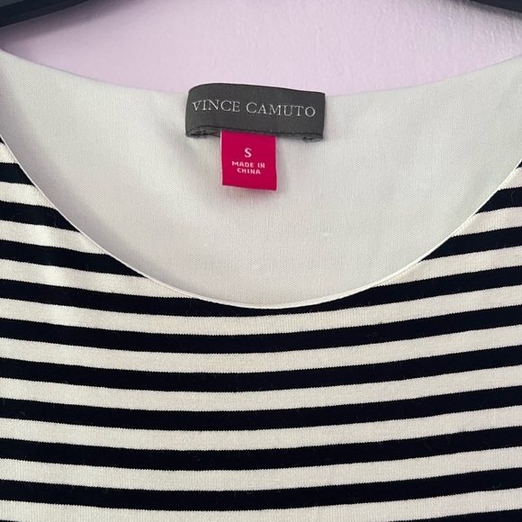 Vince Camuto Asymmetrical Black and White Stripes Sleeveless Dress Size … - Picture 7 of 11